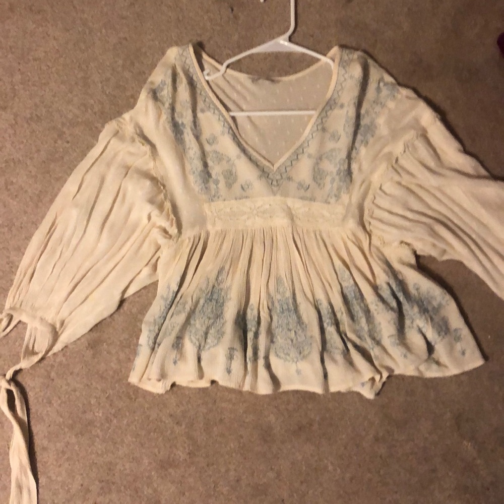 Boho tan blouse